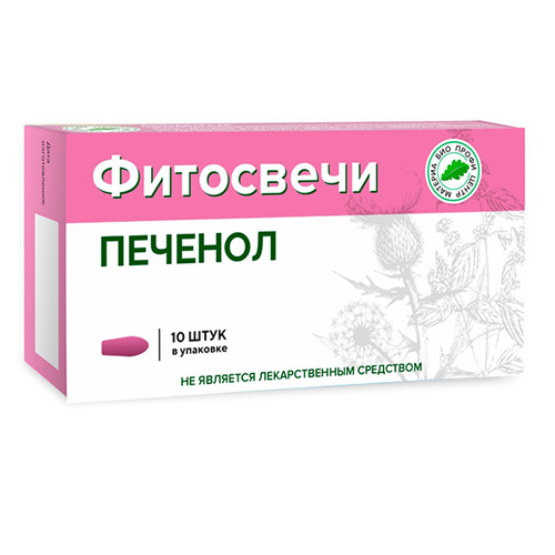 Фитосвечи Печенол, блистер