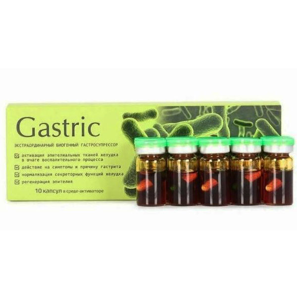 "Gastric" комплекс при гастрите (капсулы в среде-активаторе), 10 капсул