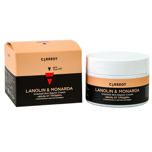 Мазь от трещин с ланолином и маслом монарды "Lanolin&Monarda" CARREOT