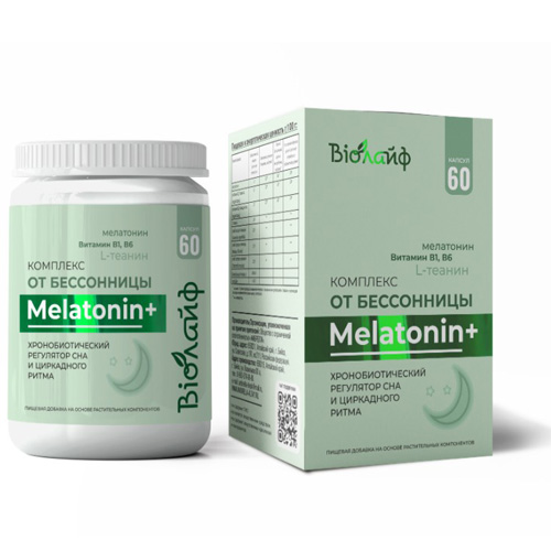 "Melatonin+" Комплекс от бессонницы, 60 капс, 500 мг