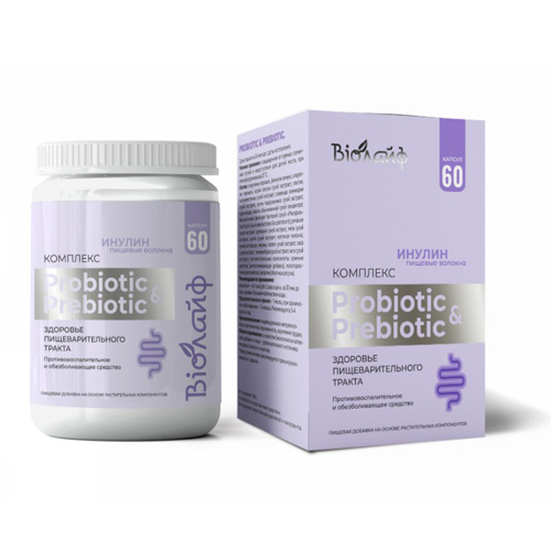 "Probiotic & Prebiotic" Здоровье пищеварительного тракта, 60 капс