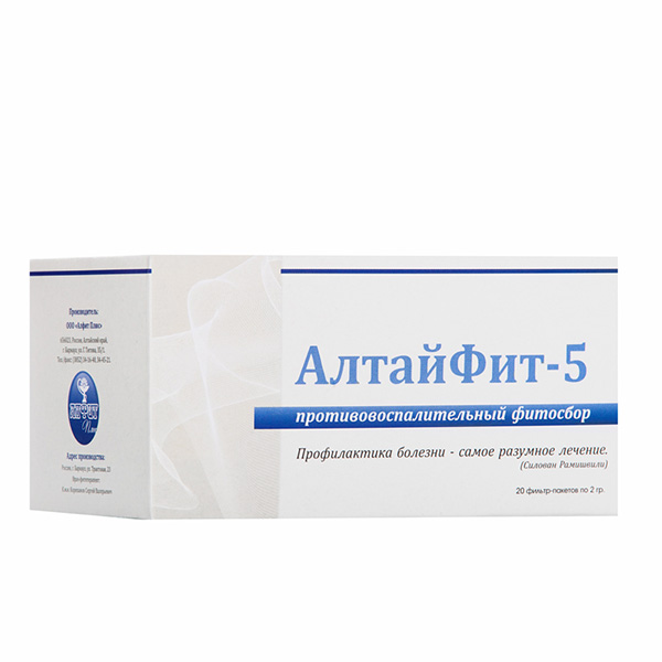 Фитосбор АлтайФит №5 "Противовоспалительный/Кровоостанавливающий", 20 пакетов