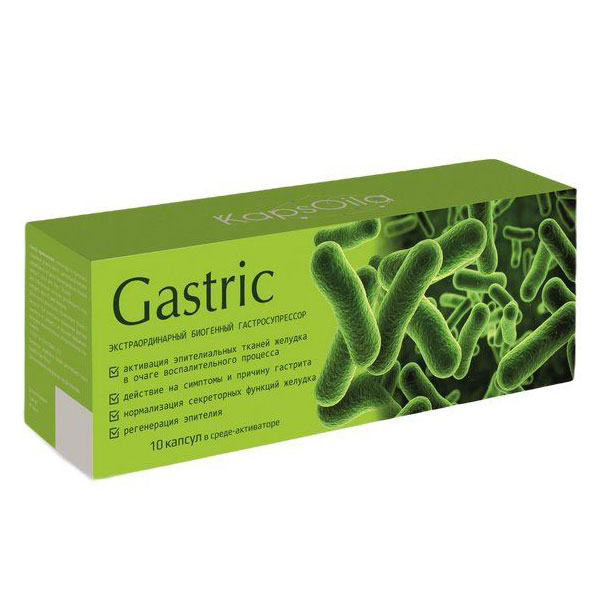 "Gastric" комплекс при гастрите (капсулы в среде-активаторе), 10 капсул