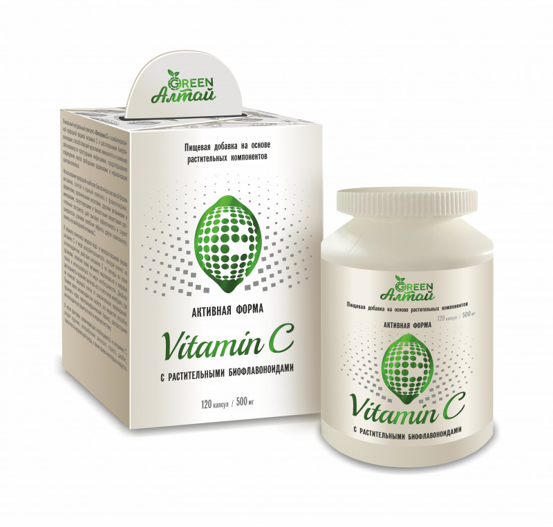 Витамин С активная форма с растительными биофлавоноидами, 120 шт.